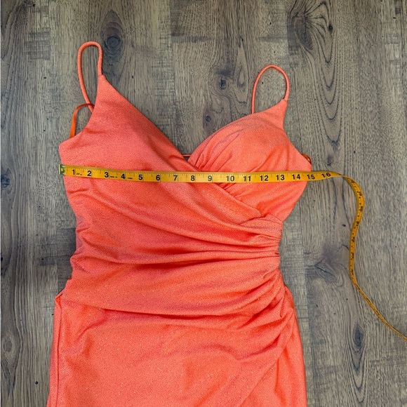 Ladivine Elegant Orange Evening Gown - Picture 2 of 15